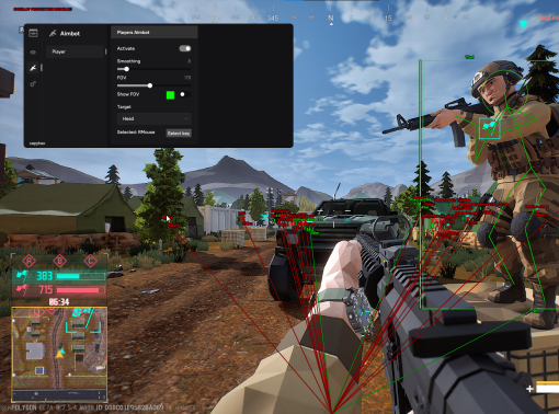 External cheat for Polygon by Capyhax with Aimbot, ESP & more features